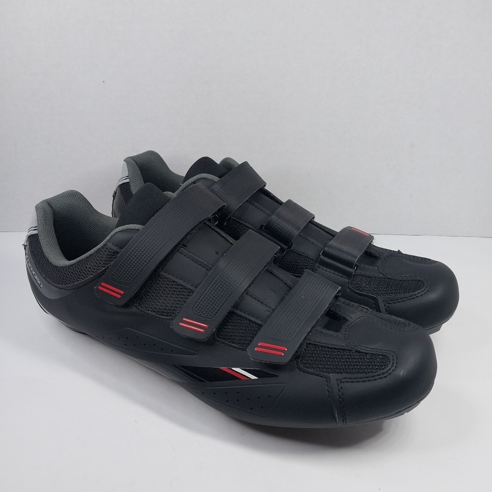 Tommaso Strada 100 Mens Sz 14 EU 48 Black Road 3-Bolt Speed Racing Cycling Shoes